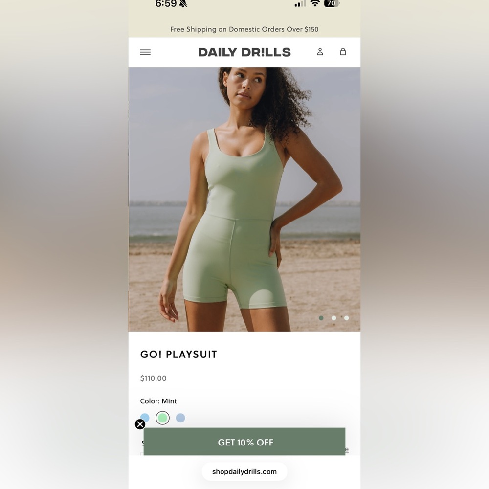 Daily drills romper LIKE NEW